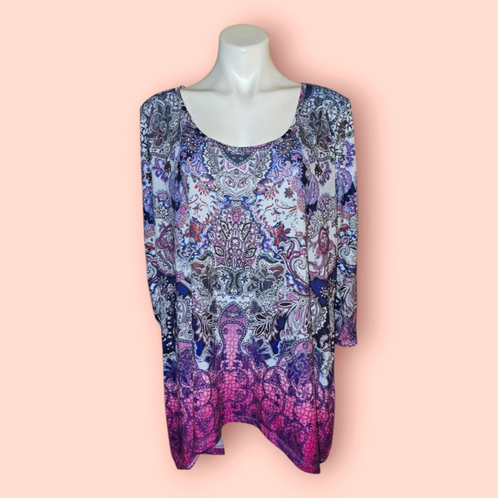 Elegant Multicolor Paisley Women's Top